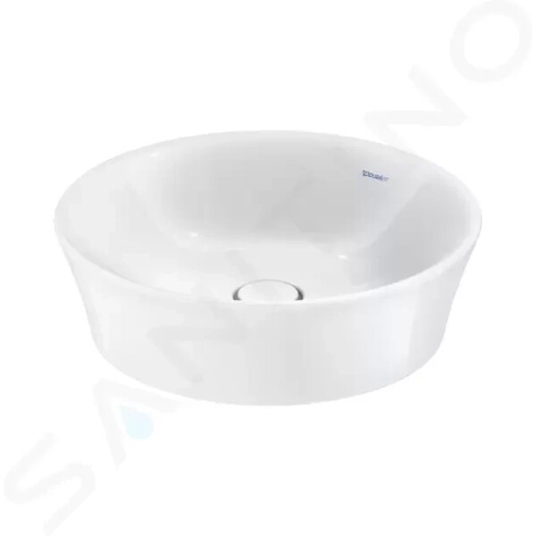 DURAVIT - White Tulip Nábytkové umyvadlo, průměr 500 mm, bez otvoru pro baterii, s WonderGliss, bílá 23655000701