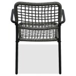 Balkónový set 1+2, stůl 60x60, židle umělý ratan barva antracit, kov antracit