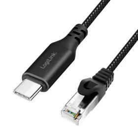 LogiLink USB-C - RJ45 2 m černá / Redukce / USB 3.2 / Gigabit Ethernet (CU0412)