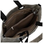 Trendy dámská koženková kabelka na rameno Priscila, šedá