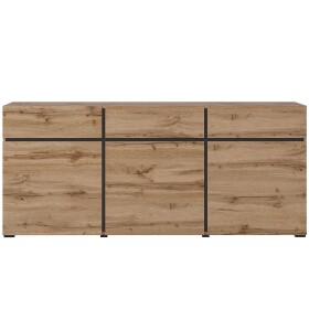 Komoda Cross 3D3S dub wotan/černá