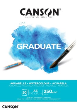 Canson Graduate Aquarelle blok A3 250g 20 listů