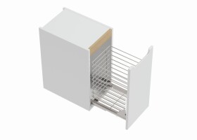 Koupelnová skříňka nízká s košem na prádlo plnovýsuv s dotahem Naturel Stilla 30x60x45 cm bílá lesk STILLAA03001KOS STILLAA03001KOS