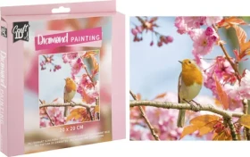 GRAFIX Diamantové malování Ptáček 20x20 cm