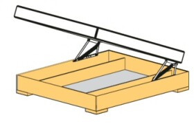 NoName postelový zvedák :: píst 650N (224336)