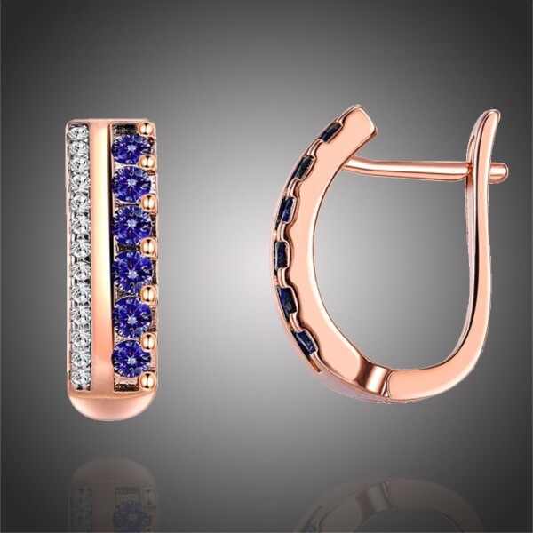Náušnice Swarovski Elements Eda Blue, Modrá