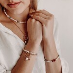 Ocelový náhrdelník s perlou Lyra Gold, chirurgická ocel, Zlatá 45 cm