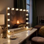 REA - Zrcadlo LED HOLLYWOOD L.Gold 80x60 HOM-12015
