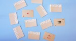 DESIGN LETTERS Hrací karty Hygge, béžová barva, papír