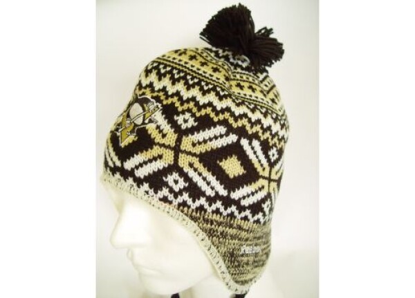 Reebok Pánská zimní čepice - Tassle w/pom - Pittsburgh Penguins NHL