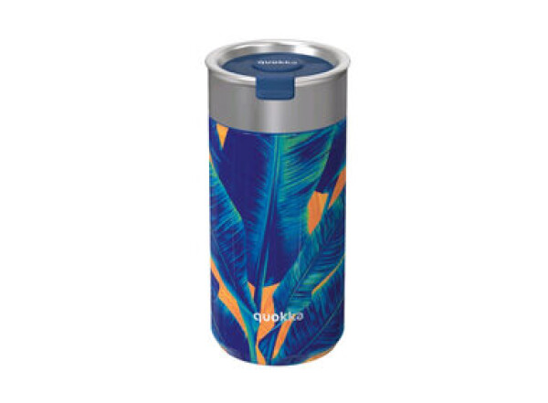 Quokka Boost Coffee Tumbler 400ml Blue Jungle / Termohrnek se sítkem / nerezová ocel (8412497400706)