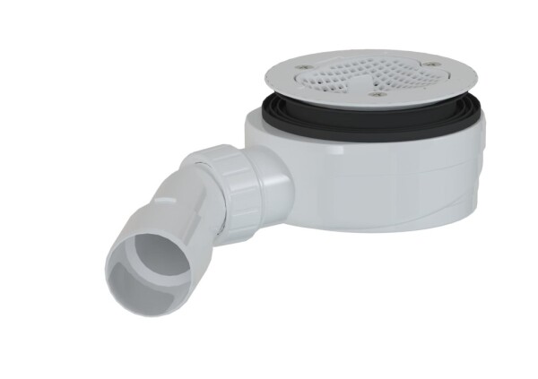 Sifon ke sprchové vaničce SAT Project 90 mm bílá plast SATESLIM90BS SATESLIM90BS