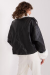 Černobílá zimní bunda s ozdobným kožíškem