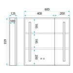 REA - Zrcadlová skříňka s LED osvětlením M1015-60 60x65 REA-M0102