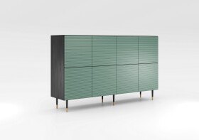 Komoda Imperial I08 Barva korpusu: Černá, Dveře: Pistáciová zelená