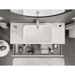 MEXEN/S - Orio koupelnová skříňka pod umyvadlo 120 cm s deskou, 1 šuplík, bílá mat 91A10-12023-1-BFC01