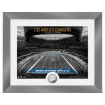 Obraz Los Angeles Chargers NFL Art Deco Stadium Silver Coin