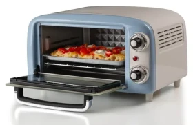 Ariete 3919BL Vintage světle modrá / Elektrická trouba / 800 W / 10 l / až 230°C / 60 min časovač / gril + plech (00C391905AR0)
