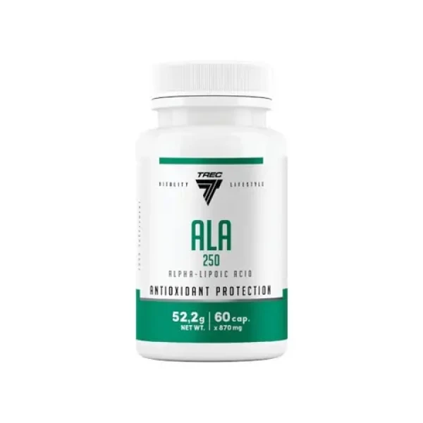 Trec Nutrition ALA 250 - kyselina alfa-lipoová - 60 kapslí (5902114017101)
