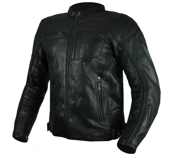 Kožená bunda na moto Xrc Lormes Hlt men black - 48 / černá