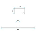 Koupelnové nástěnné LED svítidlo SWE049-1W 40 cm Black OSW-20149
