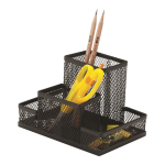 DONAU stolní organizér Office Set, 153 x 103 x 100 mm, kov, černý