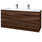Dřevojas - Umyvadlová skříňka GIO SZZ2 120 - D06 Ořech / Úchytka T06 / D06 Ořech 406998H