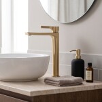 REA - Umyvadlová baterie PREMIUM Maxim Brush Gold High REA-B8951