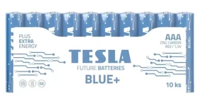 Tesla BLUE+ Zinc Carbon / Baterie mikrotužková AAA (R03) / 10 ks / fólie (15031010)