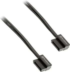 SilverStone SST-CP11B-300 černá / SATA kabel / 90° zahnutý konektor / 30 cm / SATA III 6 Gbit/s (SST-CP11B-300)