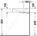 DURAVIT - Architec Umyvadlo bezbariérové, 575x520 mm, bez přepadu, bílá 0443580000