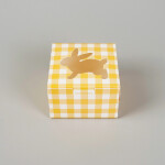 Cake star Velikonoční krabička kostka žlutá 10x10x6,5 cm