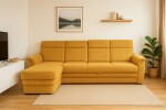 FAGUS Rohová sedačka KARLA - 3-sedák s rozkladem (relax L) - AKČNÍ VARIANTA PROVEDENÍ: 3-sedák 3R+relax KRX - látka kat. 0