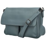 Trendy dámská koženková crossbody kabelka Rosica, džínově modrá