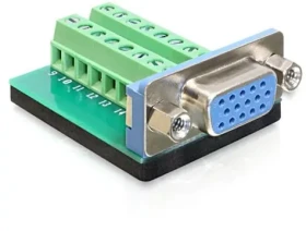 DeLock adaptér VGA samice - svorkovnice 16 pinů (65170-DE)