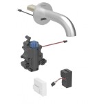 GEBERIT - Piave Termostatická elektronická umyvadlová baterie pod omítku, síťové napájení, easy to clean, kartáčovaná nerez 116.267.SN.1
