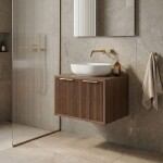 REA - Koupelnová skříňka pod umyvadlo Core 60cm Brown REA-M0411
