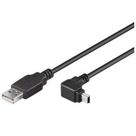 PremiumCord Kabel USB 2.0, A-B mini, 5pinů, konektor do úhlu 90°, 1,8m (4040849939716)