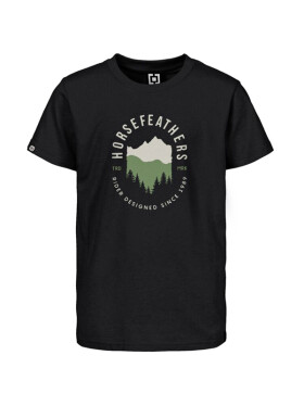 Horsefeathers SKYLINE black dětské tričko krátkým rukávem