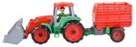 Auto Truxx traktor nakladač s přívěsem na seno s figurkou v krabici 53x19x16cm 24m+ - Lena