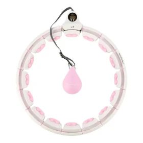 HMS HHW06 Masážní hula hoop se závažím a počítadlem růžová (5907695511956)