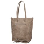 Stylová dámská koženková kabelka na rameno Indira, béžová