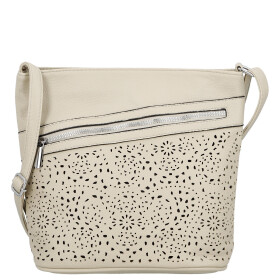 Trendy dámská koženková crossbody kabelka Tira, krémová