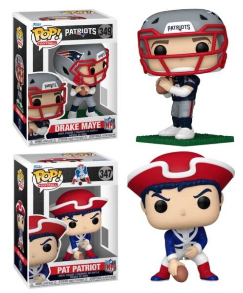 Funko Figurka POP! Drake Maye #10 & Pat Patriot New England Patriots NFL Combo