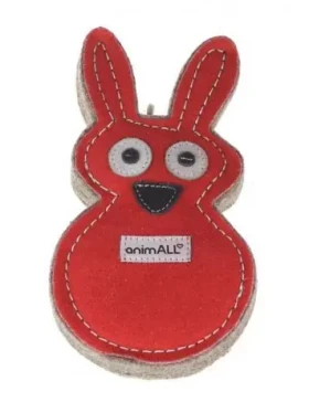 AnimALL Hračka Králík natural kůže podložená plstí 18x11 cm (110323)