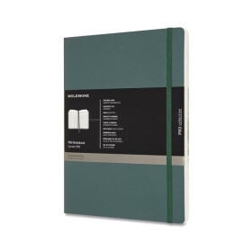 Zápisník Moleskine Professional - měkké desky, XL - tm. zelený