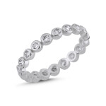 LUNICA Stříbrný ETERNITY prstýnek se zirkony Velikost prstenu: 9 (EU: 59-61) 0535_9