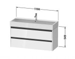 DURAVIT - Ketho.2 Umyvadlová skříňka 55x118x46 cm, 2 zásuvky, lesklá bílá K25279022220000