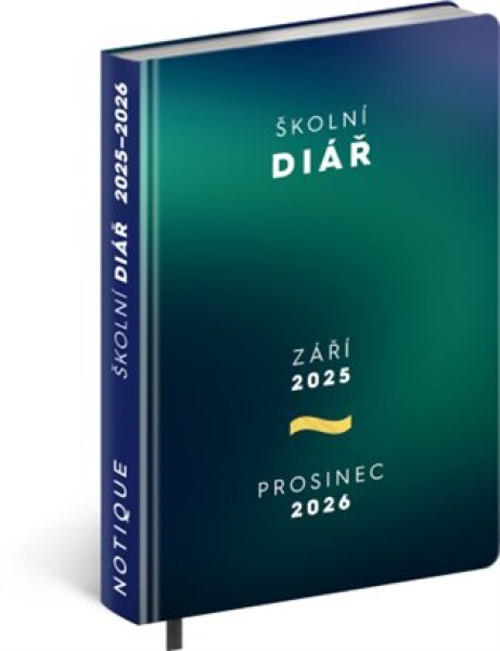 Školní diář Zelený (září 2025 – prosinec 2026)