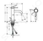 HANSGROHE - Tecturis S Umyvadlová baterie s výpustí, CoolStart, EcoSmart, kartáčovaný bronz 73318140